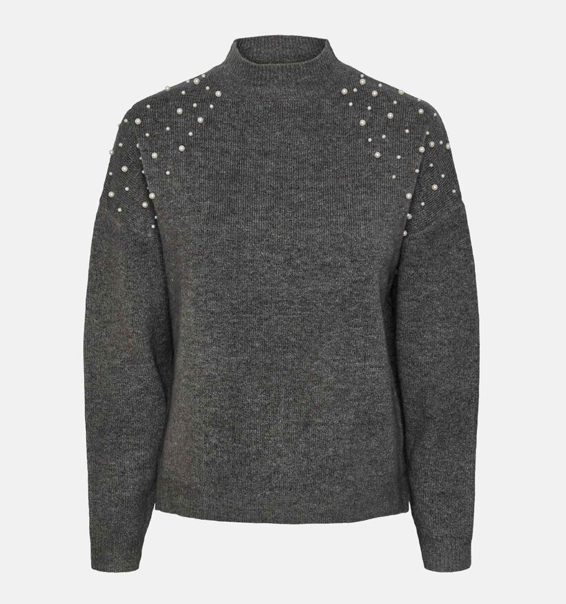 Pieces Pearla Zwarte Trui met parels voor dames (333228)