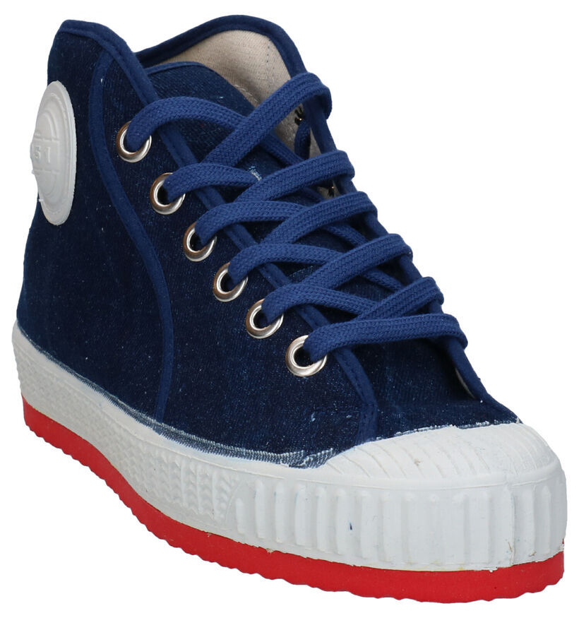 0051 Jeans Zwarte Sneakers in stof (294650)