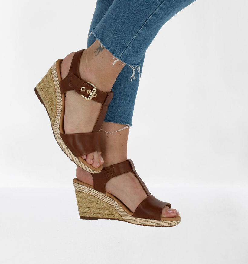 Gabor Cognac Sandalen in leer (271750)