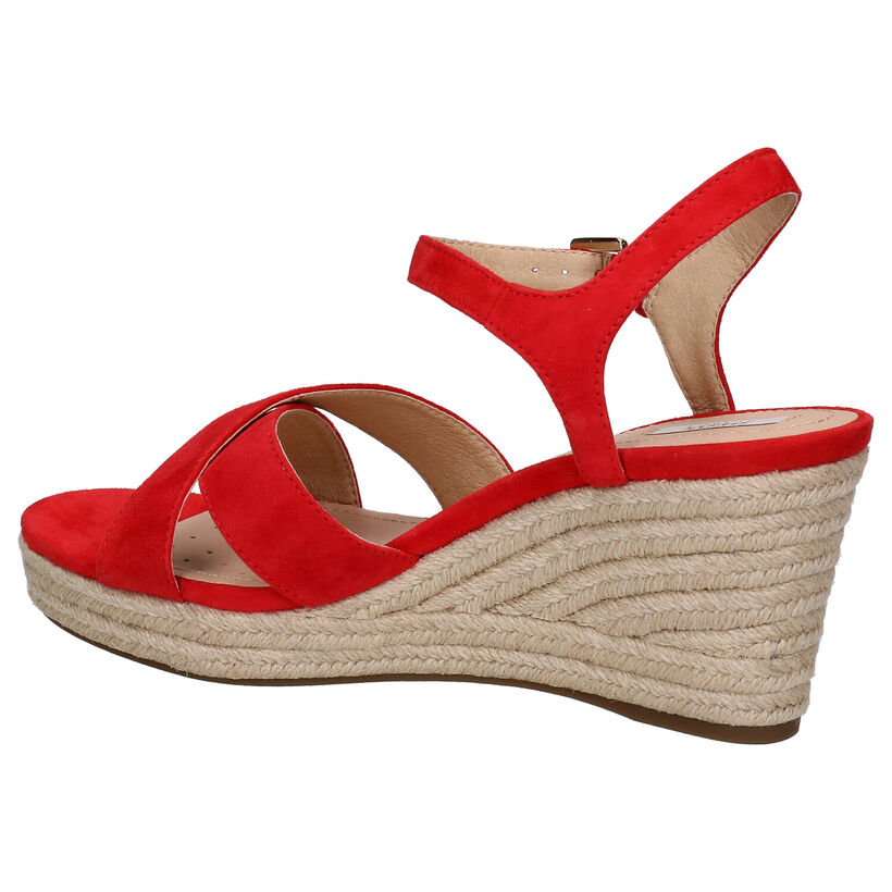 Geox Soleil Zwarte Sandalen in leer (285591)