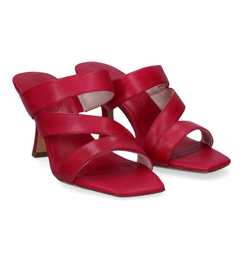 Tamaris Zwarte Slippers in leer (306381)