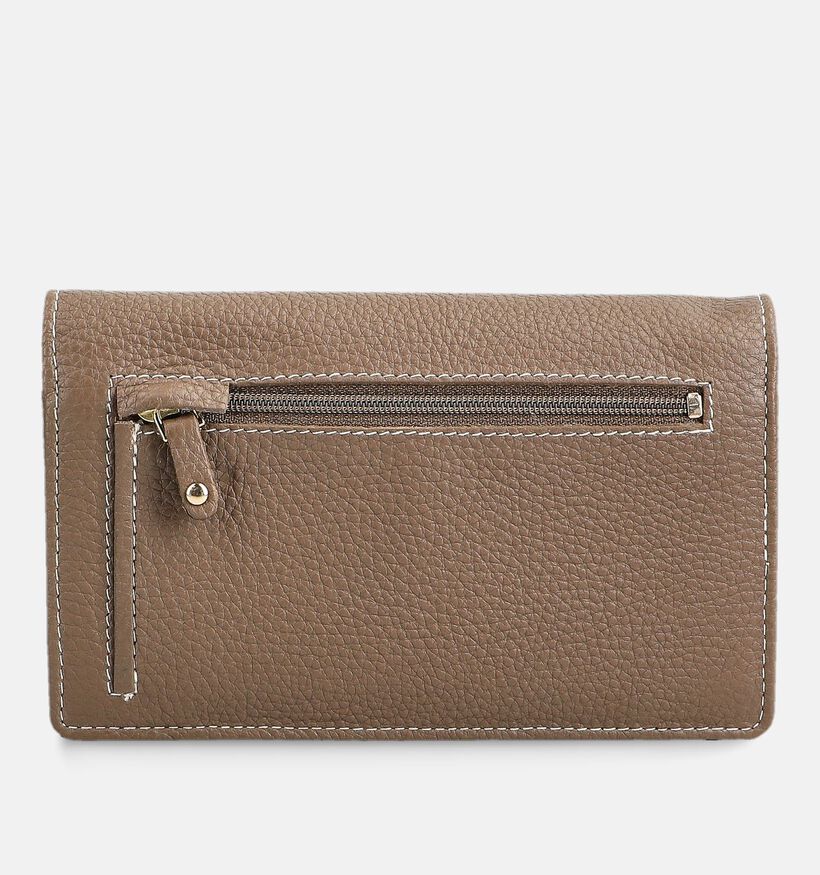 Crinkles Porte-monnaie zipp&eacute; en Brun pour femmes (381723)