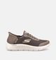 Skechers Go Walk Flex Hands Up Bruine Sneakers voor heren (375625) - geschikt voor steunzolen