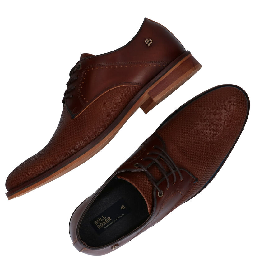 Bullboxer Cognac Geklede Veterschoenen in leer (281829)