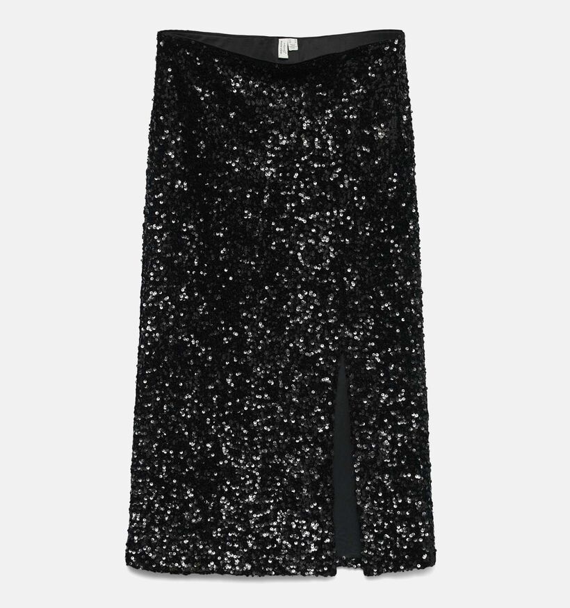 Vero Moda Halia Zwarte Sequins Rok met Split voor dames (374189)