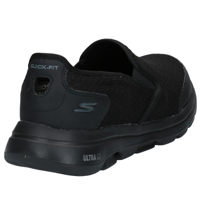 Skechers Go Walk Zwarte Slip-on Sneakers in kunstleer (277906)