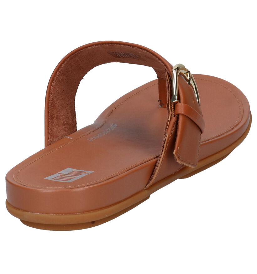 FitFlop Graccie Zwarte Teenslippers in leer (304869)