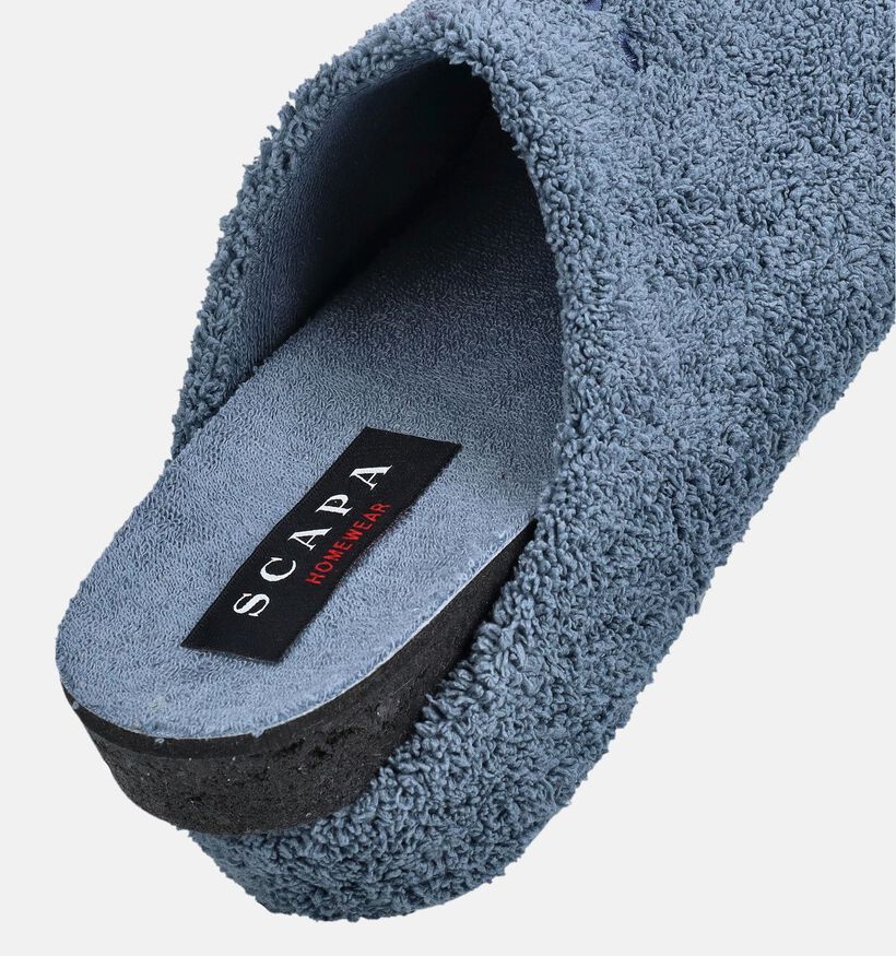Scapa Blauwe Open Pantoffels voor dames (373298) - geschikt voor steunzolen