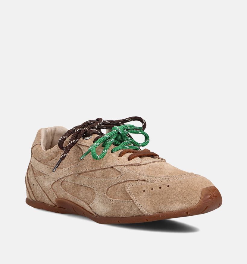 Bronx Beige Veterschoenen voor dames (364178)