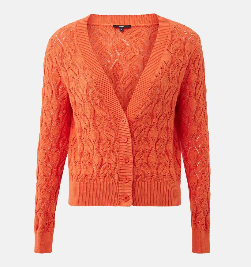 Mexx Flower Knit Oranje Cardigan voor dames (368530)