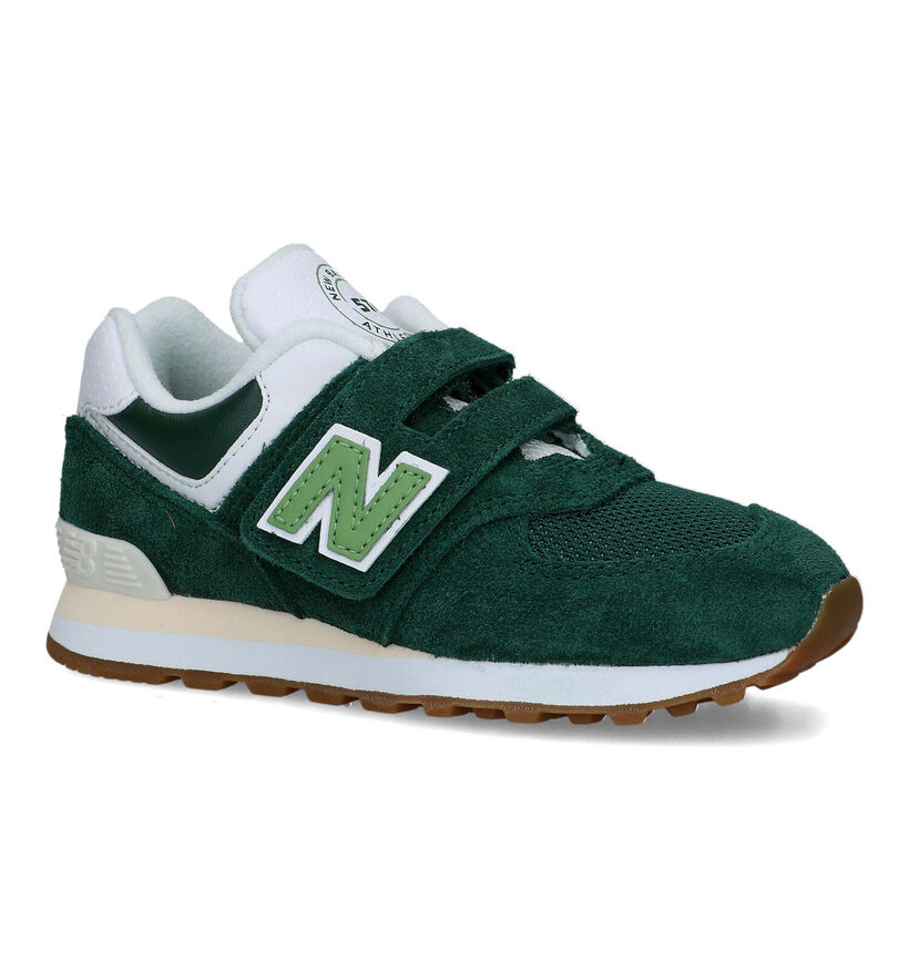 New Balance PV574 Groene Sneakers voor jongens (319260) - geschikt voor steunzolen