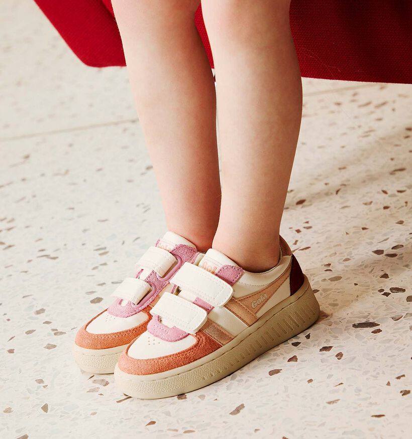 Gola 207 Granslam Quadrant Strap Baskets en Blanc pour filles (352374) - pour semelles orthopédiques