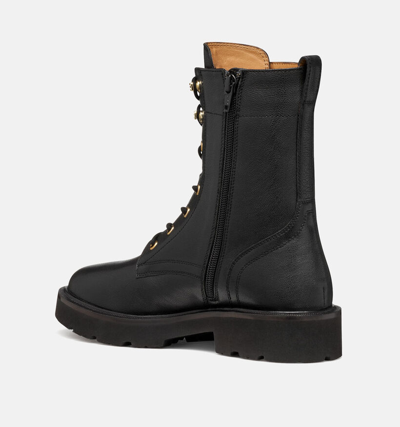 Geox Zwarte Veterboots voor dames (362512)