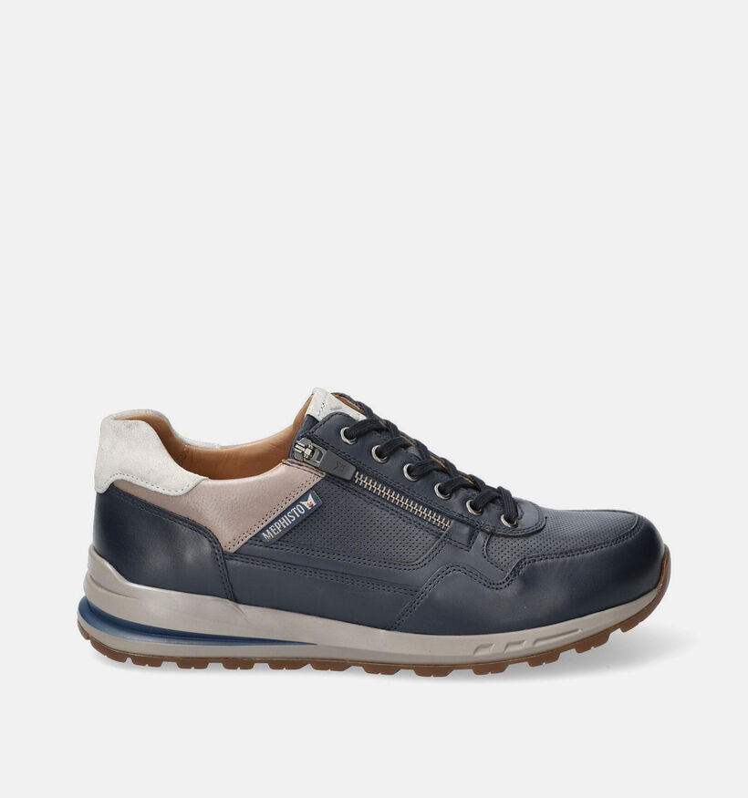 Mephisto Bradley Chaussures &agrave; lacets en Bleu pour hommes (370198) - pour semelles orthop&eacute;diques