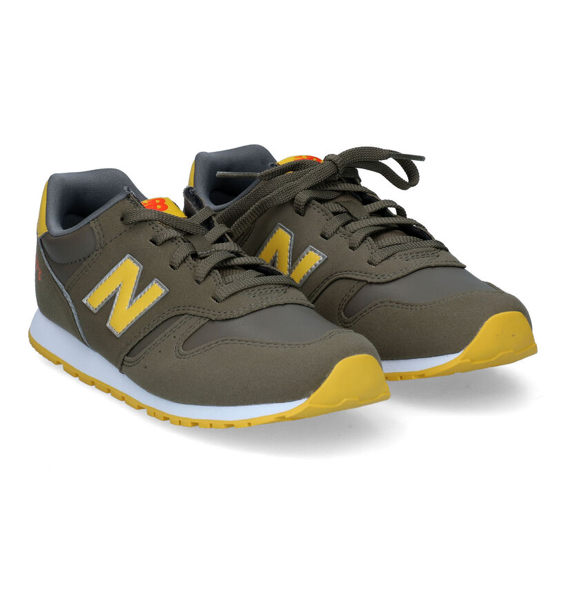 New Balance YC373 Baskets en Kaki pour garçons (312316) - pour semelles orthopédiques