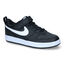 Nike Court Borough Zwarte Sneakers in kunstleer (302143)