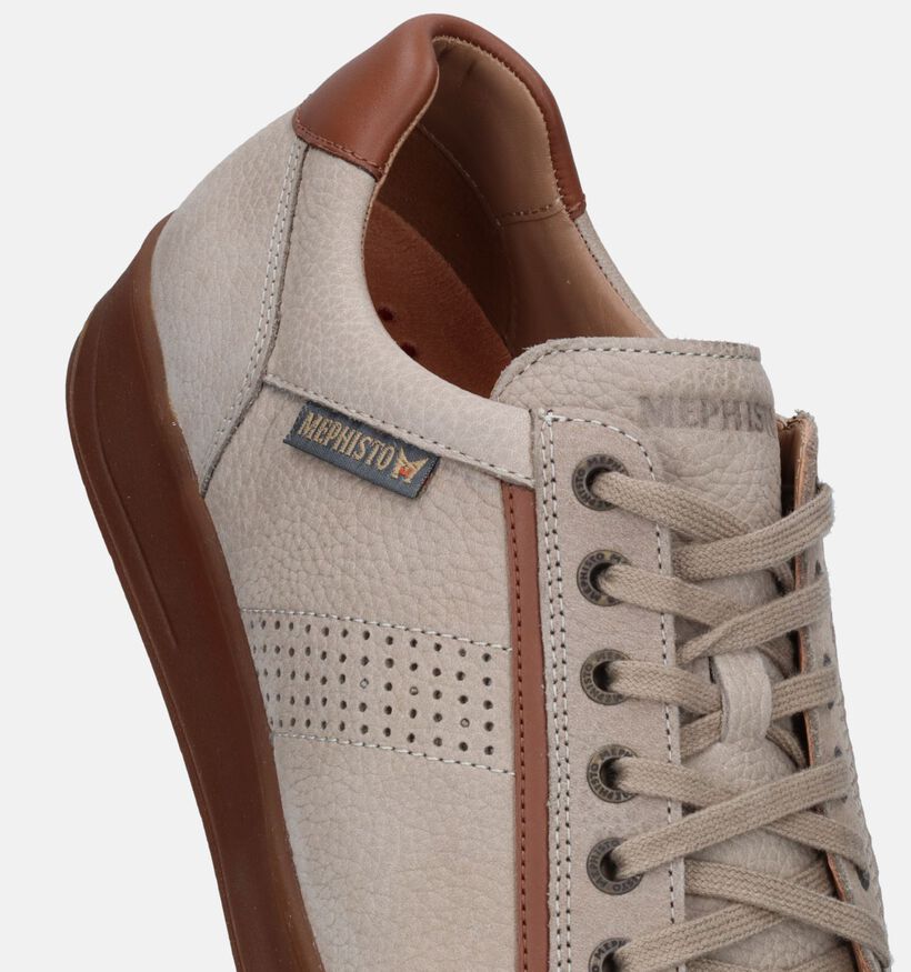 Mephisto Harrison Bucklux Beige Veterschoenen voor heren (339219) - geschikt voor steunzolen