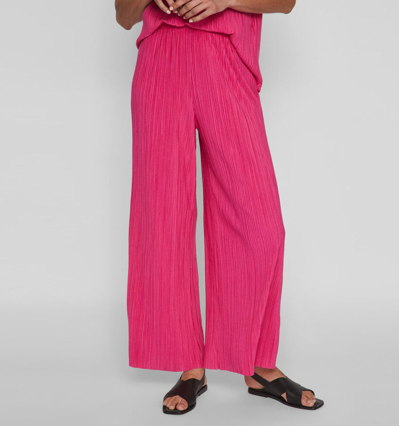 Vila Lisa Pantalon large en Fuchsia pour femmes (328702)