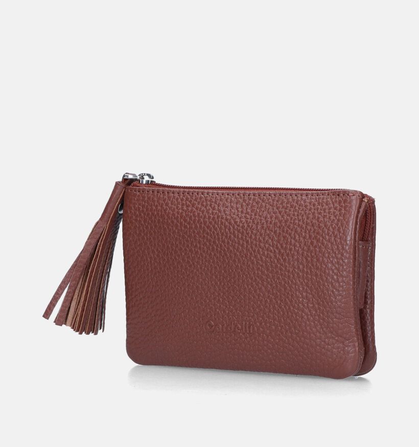 Euro-Leather Porte-monnaie en Cognac pour femmes (341420)