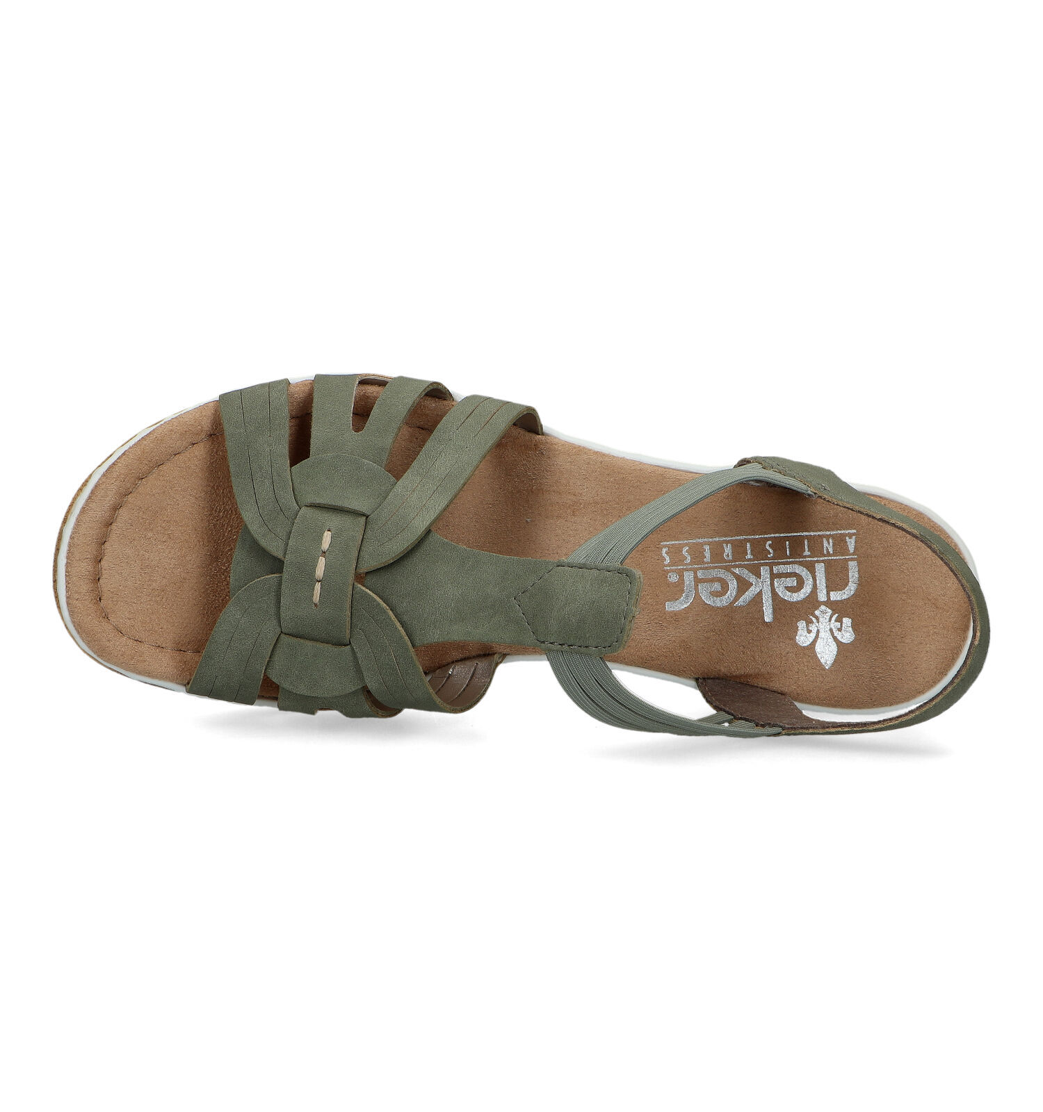 Rieker Kaki Sandalen met sleehak Dames Sandalen Online op TORFS.BE