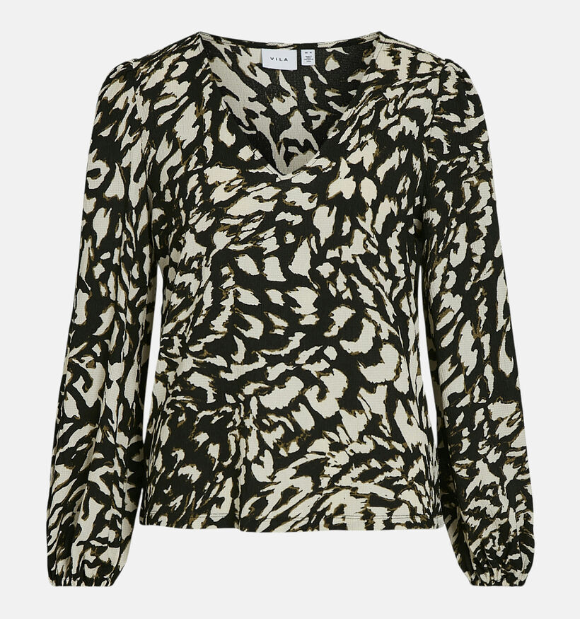 Vila Laya Zwarte Blouse met V-hals voor dames (346100)