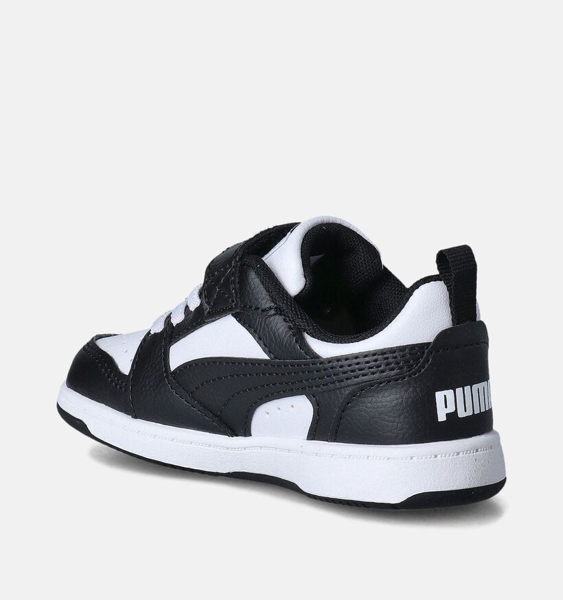 Puma Rebound V6 Baskets en Blanc pour filles, garçons (361494) - pour semelles orthopédiques