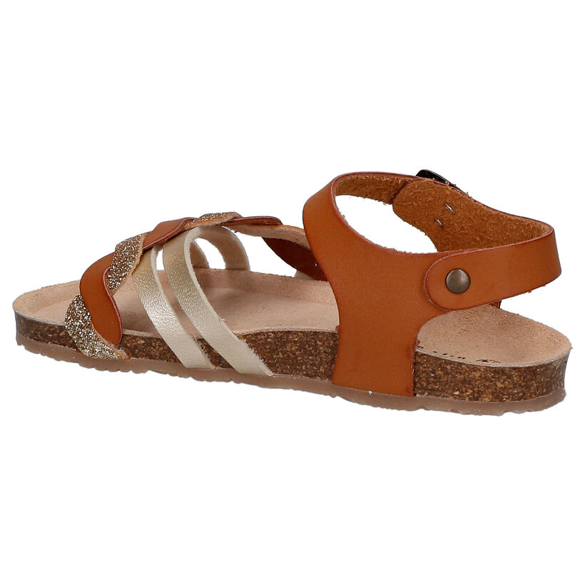 Milo & Mila Cognac Sandalen in kunstleer (272263)