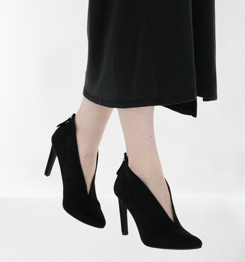 Marco Tozzi Zwarte Enkelpumps in stof (280547)