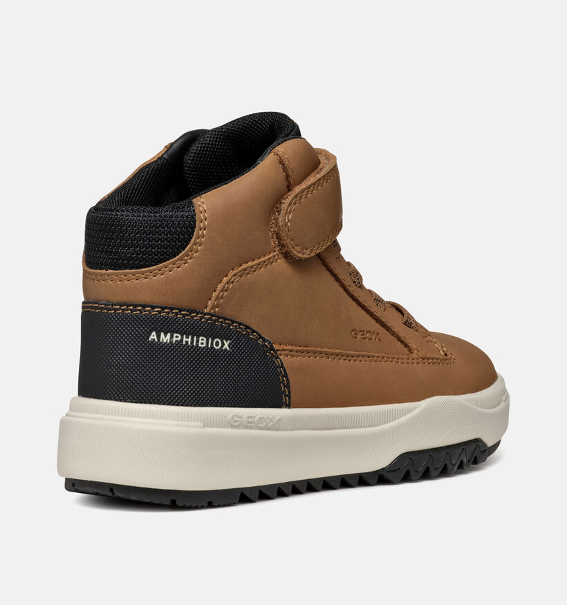 Geox Bunshee Chaussures hautes en Cognac pour gar&ccedil;ons (345943) - pour semelles orthop&eacute;diques
