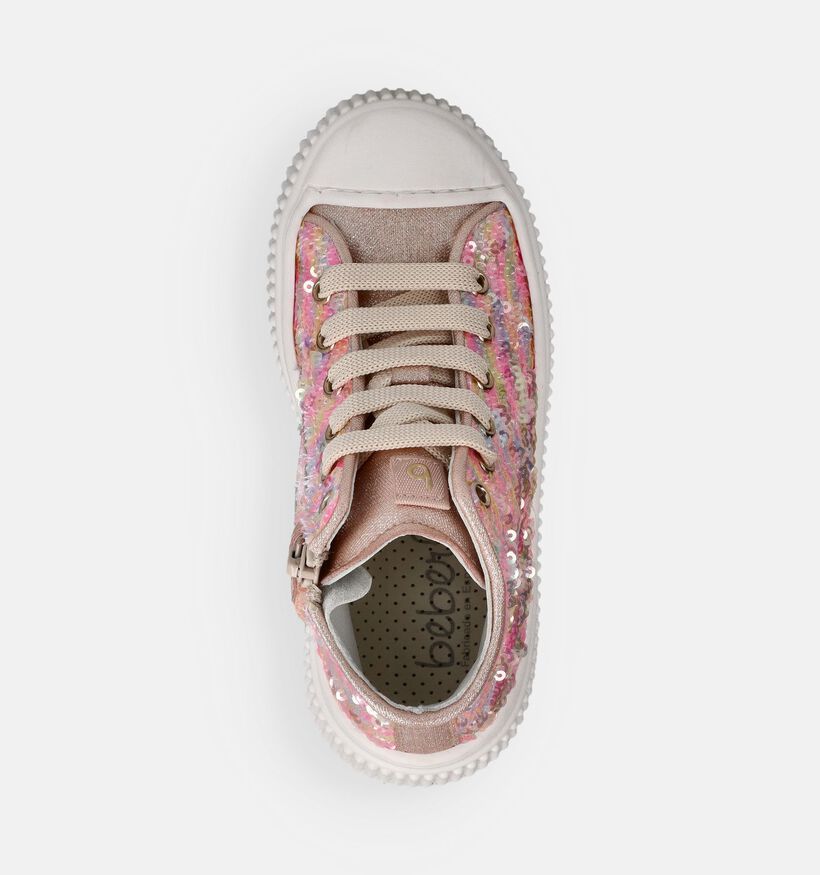Beberlis Roze Hoge Sneakers voor meisjes (372143) - geschikt voor steunzolen