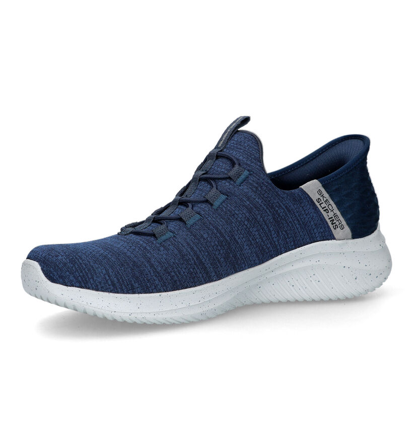 Skechers Ultra Flex Baskets Slip-on en Bleu pour hommes (319512) - pour semelles orthopédiques