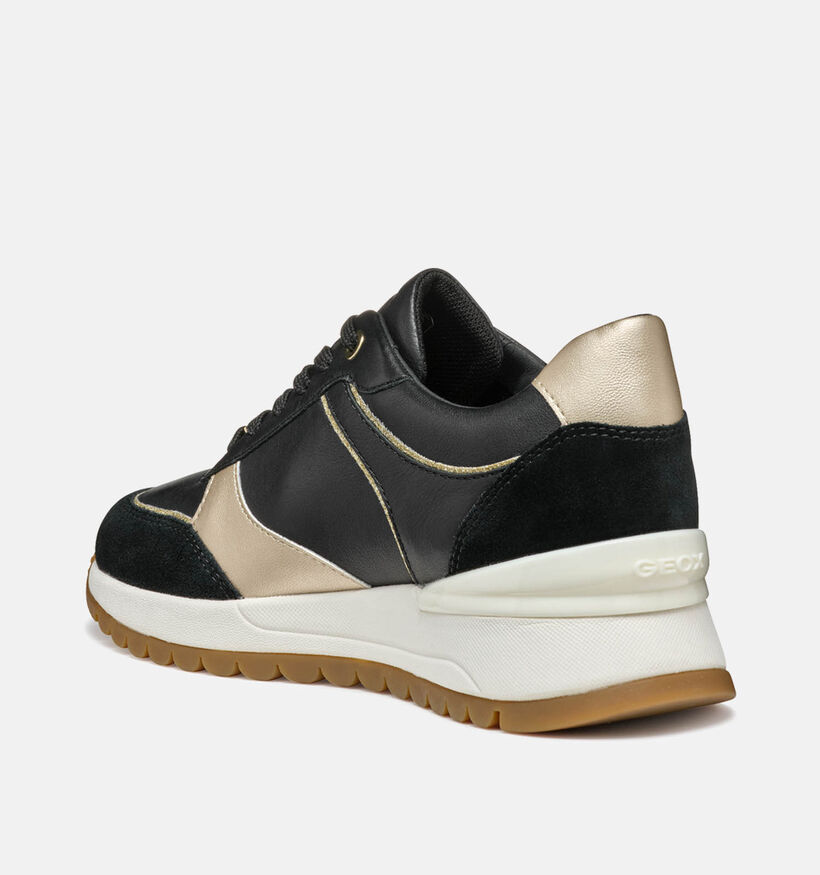 Geox Desya Baskets en Noir/Or pour femmes (360126) - pour semelles orthopédiques