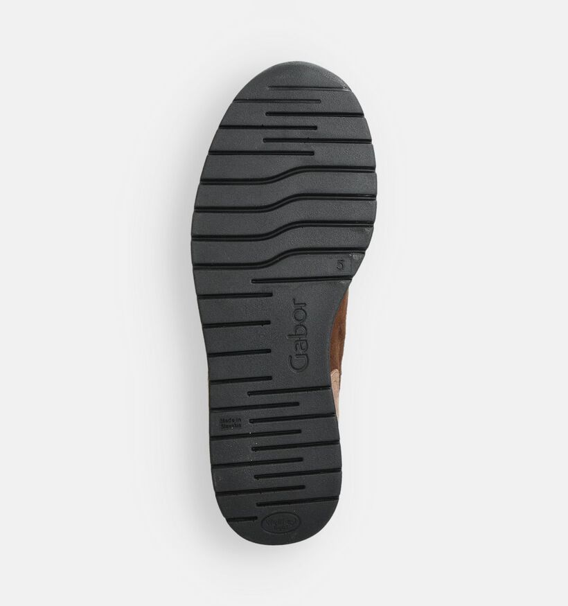 Gabor Bruine Rits-veterschoenen voor dames (360295) - geschikt voor steunzolen