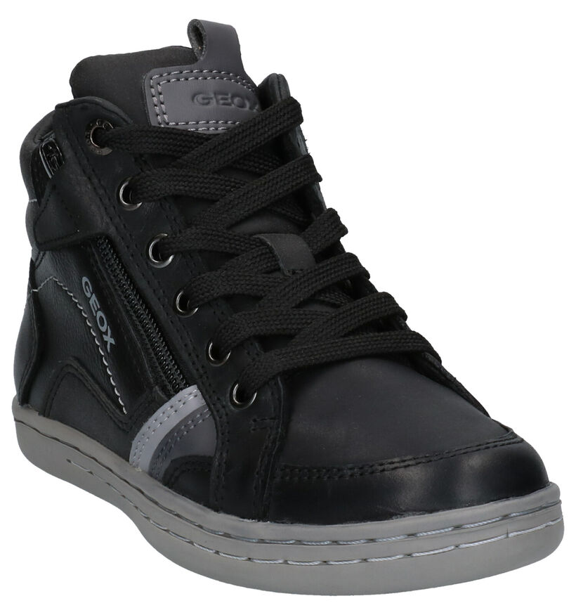 Geox Chaussures hautes en Noir en cuir (254529)