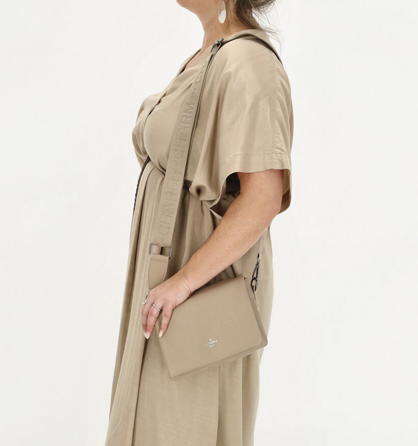 Charm London Pentonville Donkerbeige Crossbodytas voor dames (374413)