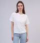 Pieces Abby Witte T-shirt Broderie Anglaise voor dames (351134)