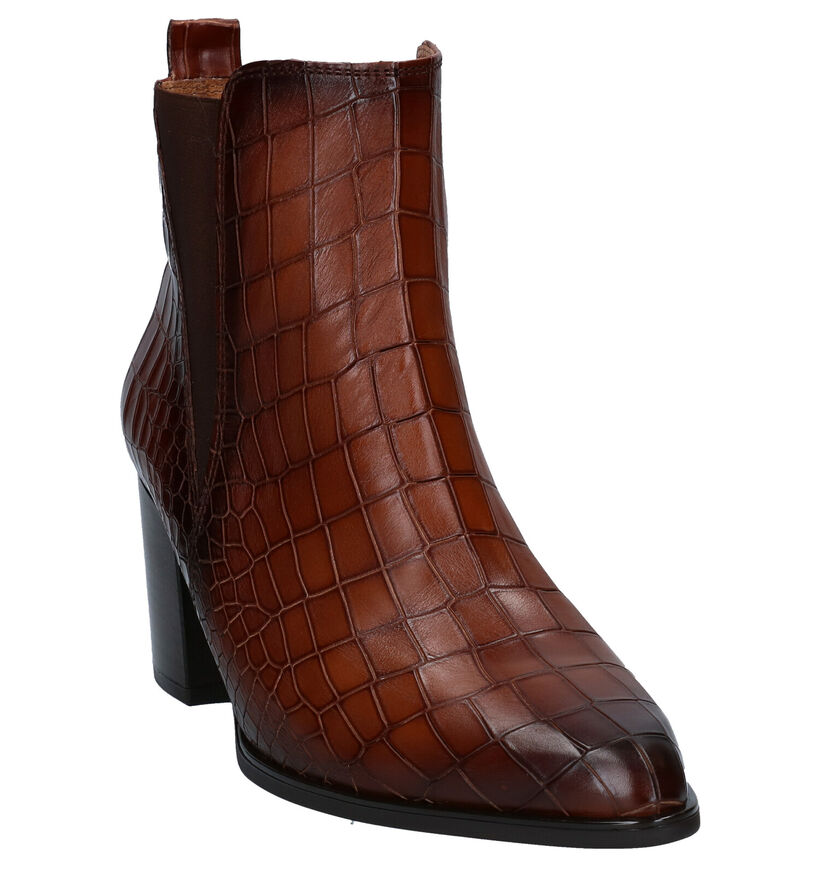 Gabor Cognac Western Laarsjes in leer (282419)