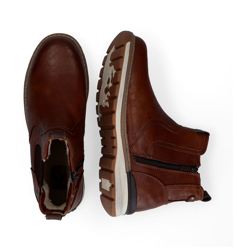 Mustang Cognac Boots in kunstleer (298242)