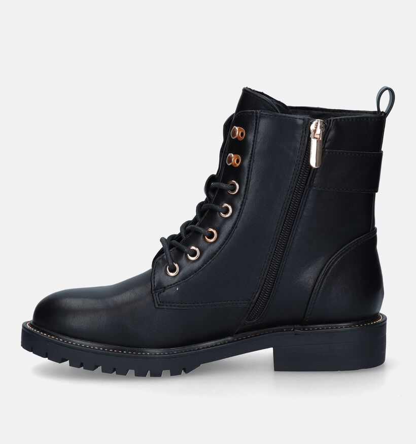 Poelman Boots à lacets en Noir pour femmes (328609)