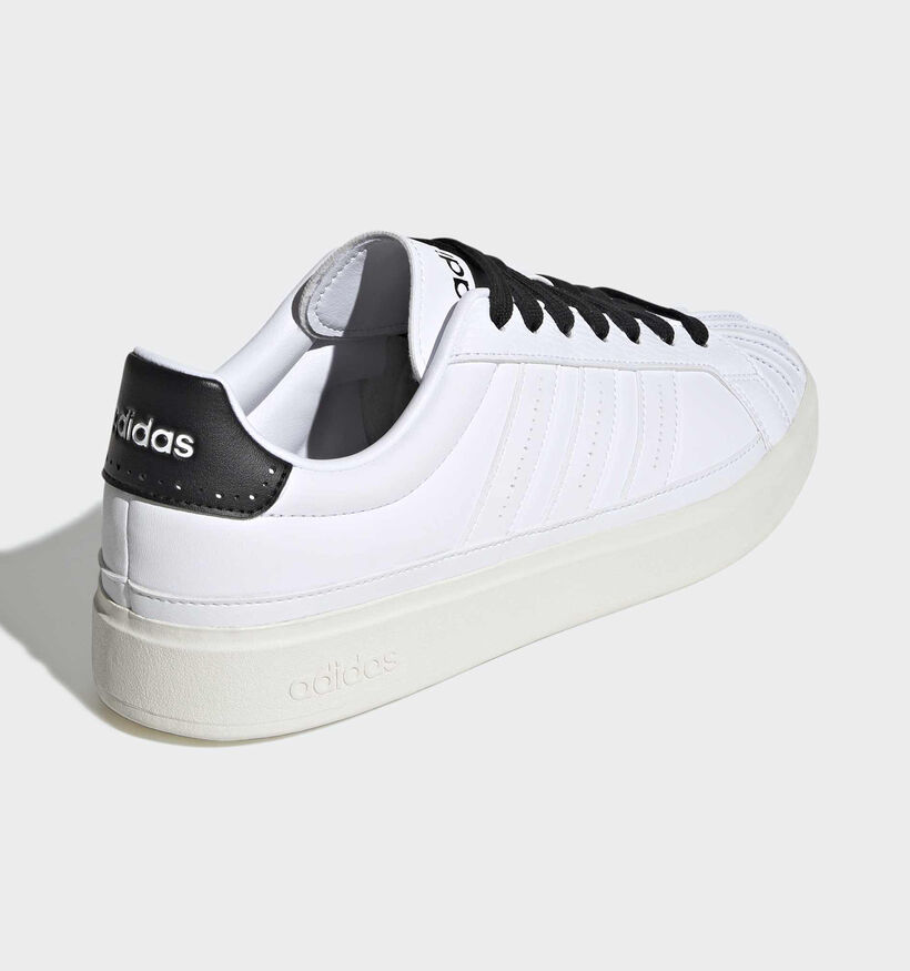 adidas Streettalk Baskets basses en Blanc pour hommes (375305) - pour semelles orthop&eacute;diques