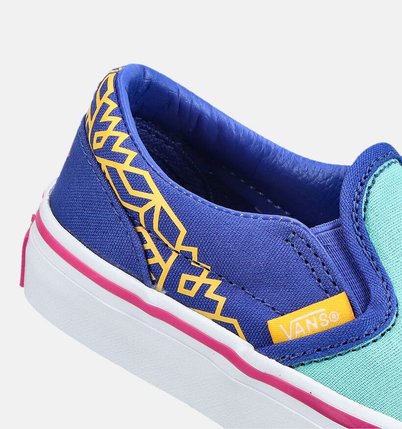 Vans Classic Slip-On x KPop Demon Hunters Blauwe/Turquoise Sneakers voor meisjes, jongens (381691)