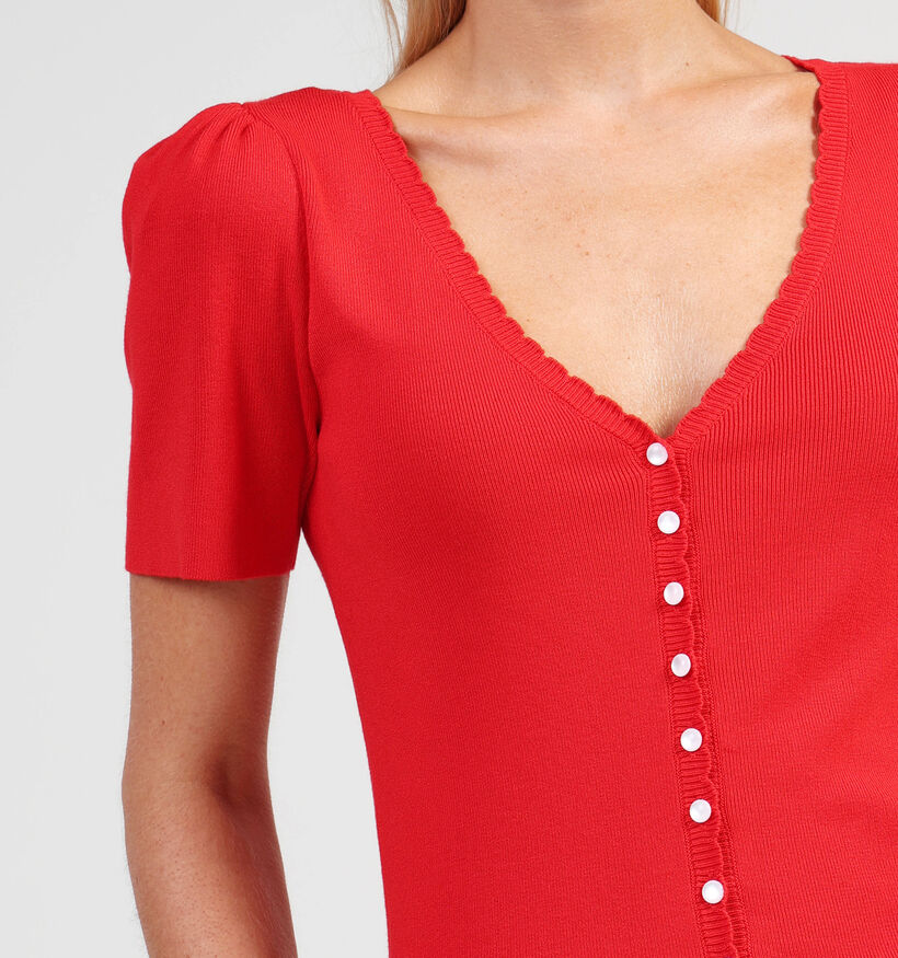 Pieces Juline Knit Rode Cardigan voor dames (362263)