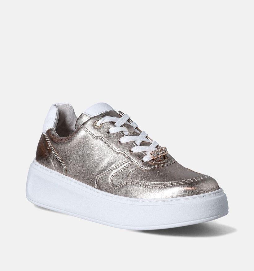 Gabor OptiFit Rose Gold Veterschoenen met Plateauzool voor dames (352094) - geschikt voor steunzolen