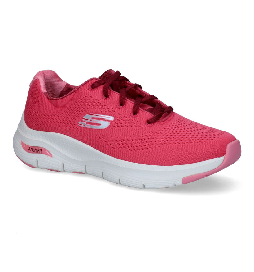 Skechers Arch Fit Baskets en Rose pour femmes (302120) - pour semelles orthopédiques