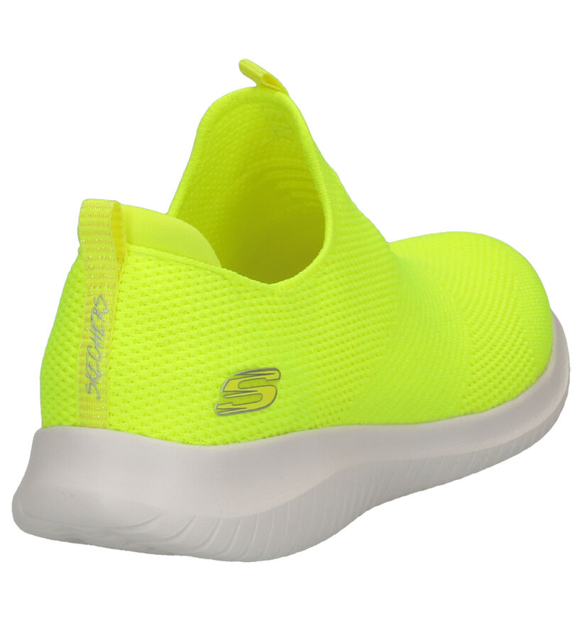 Skechers Ultra Flex Witte Sneakers in stof (291928)