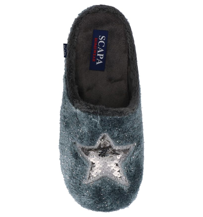 Scapa Pantoufles ouvertes en Gris en textile (227376)