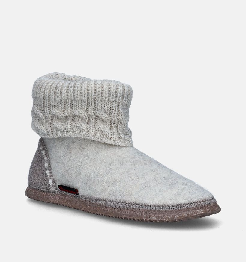 Giesswein Kiel Ecru Hoge pantoffels voor dames (349153)