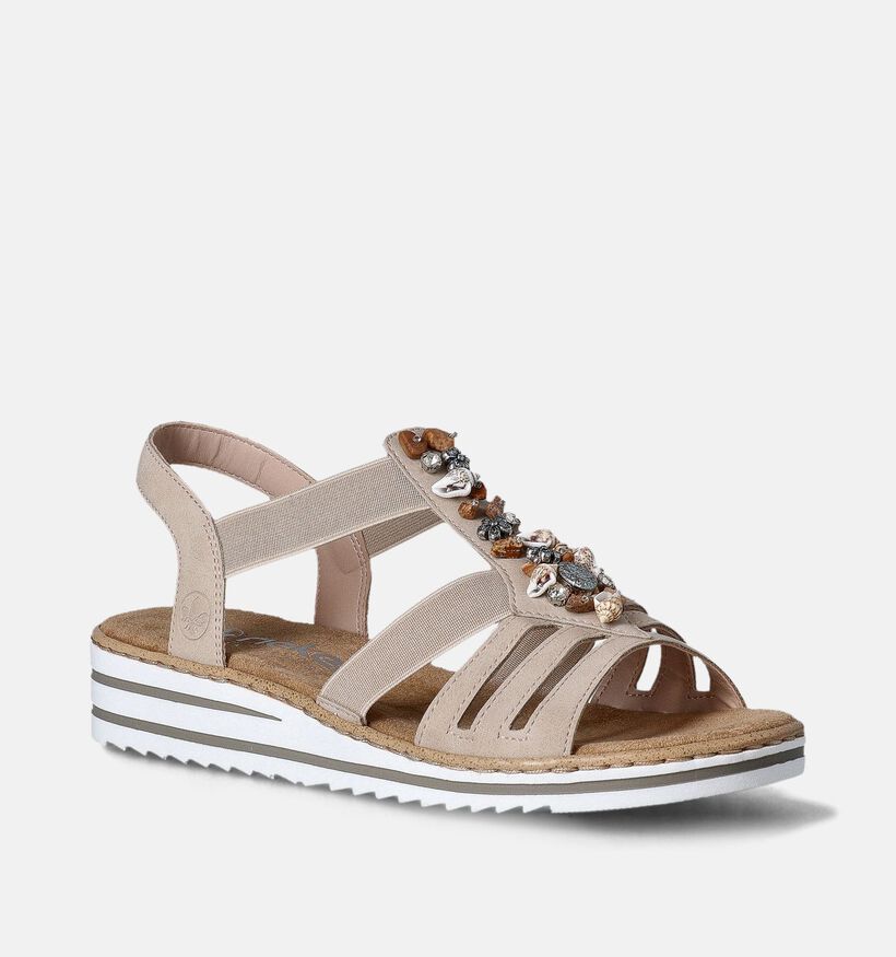 Rieker Roze Sandalen met sleehak voor dames (354921)