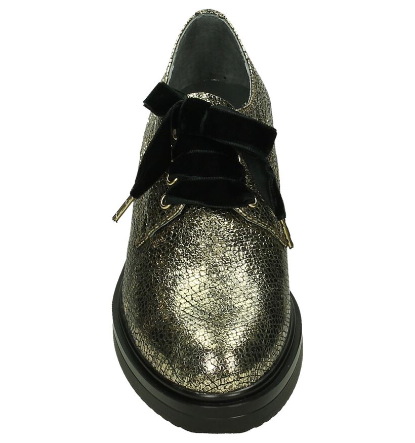 Via Roma Chaussures à lacets en Or en cuir (185577)