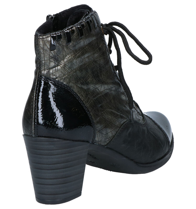 Rieker Bottillons à talons en Noir en cuir (262092)